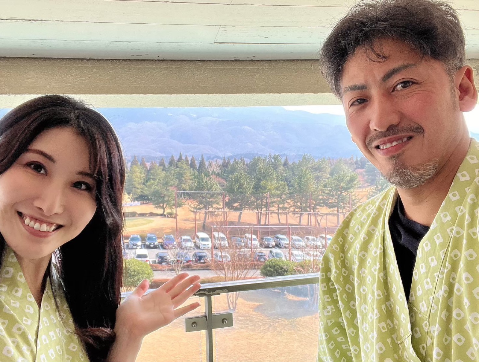 ホテルの浴衣で
